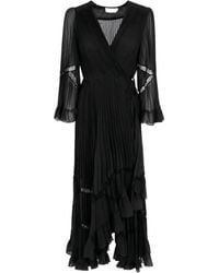 Twinset - Pleated Lace-Trim Dress - Lyst