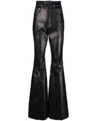 Rick Owens - Sequinned Flared Trousers - Lyst