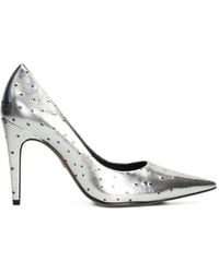 Carrano - Gio Perforated Pointed-Toe Heeled Pumps - Lyst