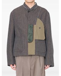 Kolor - Herringbone Panelled Jacket - Lyst