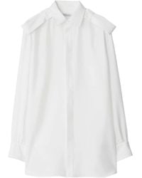 Burberry - Women's Shoulder Button Silk Shirt - Lyst
