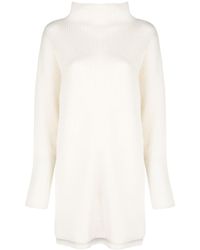 Co. Ribbed Long Jumper - White