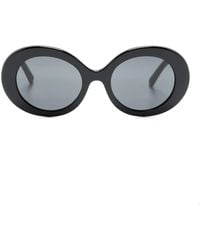 Dolce & Gabbana - Logo Oval-Frame Sunglasses - Lyst