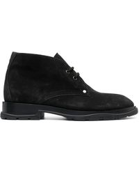 McQueen - Lace-Up Suede Boots - Lyst
