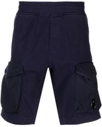 C.P. Company - Lens-Detail Cotton Cargo Shorts - Lyst