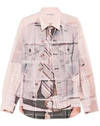 Acne Studios - Chemise À Imprimé Trompe L'Œil - Lyst