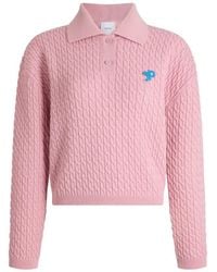 Patou - Jp Cable-Knit Polo Sweater - Lyst