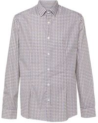 Daniele Alessandrini - Geometric-pattern Cotton Shirt - Lyst
