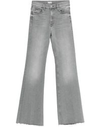 Mother - Frayed-Hem Flare Jeans - Lyst