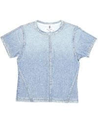 Rag & Bone - T-Shirt Met Denim Print En Vlakken - Lyst