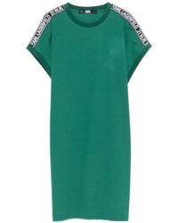 KARL LAGERFELD - Logo-Tape Short-Sleeve Dress - Lyst