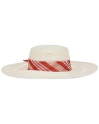 Ermanno Scervino - Wide-Brim Vichy-Print Hat - Lyst