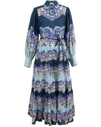ALÉMAIS - Floral Tiered Madalena Shirt Dress - Lyst