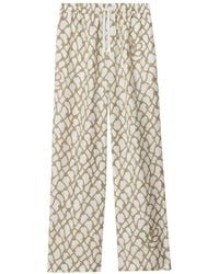 Burberry - Knot-Print Trousers - Lyst