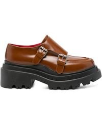 Plan C - Buckled Chunky-Sole Loafers - Lyst