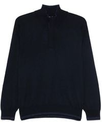 Canali - Half-Zip High-Neck Sweater - Lyst
