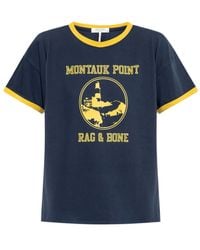 Rag & Bone - Montauk Point Graphic-Print T-Shirt - Lyst