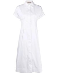 Blanca Vita - Short-Sleeve Cotton Shirtdress - Lyst
