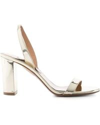 Aquazzura - So Nude Block Sandals 85 - Lyst