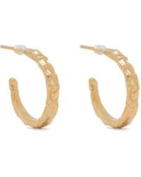 Imogen Belfield Diplo Textured Hoop Earrings - Metallic
