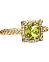 David Yurman - Petite Chatelaine ペリドット&ダイヤモンド リング 7mm 18kイエローゴールド - Lyst