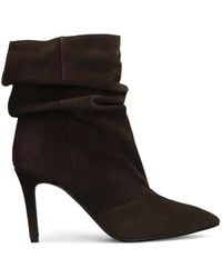 Via Roma 15 - Draped Pointed-Toe Ankle Boots - Lyst