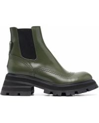 Alexander McQueen - Wander Ridged-sole Leather Boots - Lyst