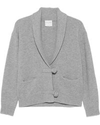 forte_forte - Ribbed-Knit Shawl-Collar Cardigan - Lyst