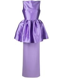 Solace London - Alda Peplum Maxi Dress - Women's - Polyester/elastane - Lyst