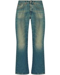 MM6 by Maison Martin Margiela - Washed Low-rise Cotton Jeans - Lyst