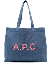 A.P.C. - Diane Denim Tote Bag - Lyst