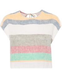 Osklen - Striped Tie-Neck Top - Lyst