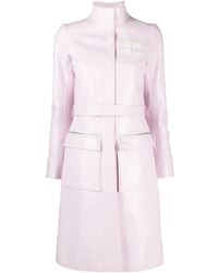 Courreges - Logo-Appliqué Vinyl Trench Coat - Lyst