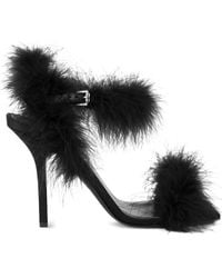 Moschino - Feather-Embellished Sandals - Lyst