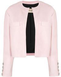 Alexandre Vauthier - Crystal Button Leather Jacket - Lyst