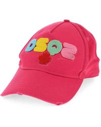 DSquared² - Logo-Embroidered Distressed Baseball Cap - Lyst