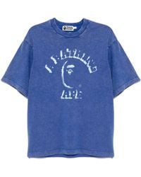 A Bathing Ape - Garment-Dye Spray-Print T-Shirt - Lyst