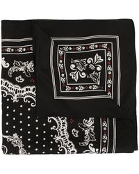 Dolce & Gabbana Pañuelo con estampado de bandana y corona - Negro