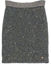 Balmain - Sequin-Embellished Glitter-Effect Midi Skirt - Lyst