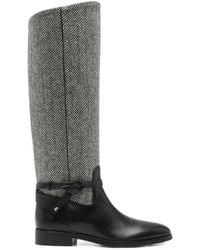 Jimmy Choo - Lawton Herringbone Knee-High Boots - Lyst