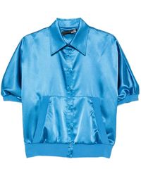 Love Moschino - Satin-Finish Logo-Embroidered Shirt - Lyst