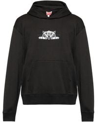 KENZO - Felpa Con Cappuccio E Logo - Lyst