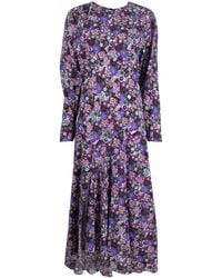 Isabel Marant - Floral-Print Long-Sleeve Maxi Dress - Lyst