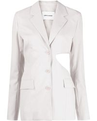 Low Classic Raw-Cut Shirring Skirt in White | Lyst