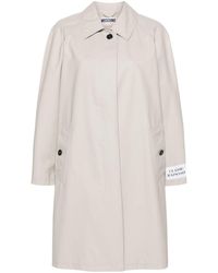 Moschino - Patch-detail Midi Trench Coat - Lyst
