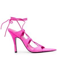 The Attico - Strap-Detail Open-Toe Sandals - Lyst