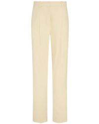 Another Tomorrow - Pleated Wool Trousers - Lyst
