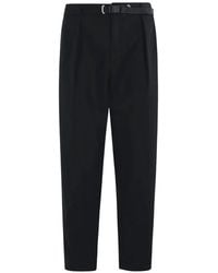 White Sand - Buckle-Fastening Pleated Trousers - Lyst