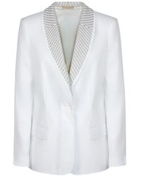Purotatto - Linen Single-Breasted Blazer - Lyst