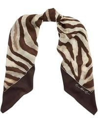 Ralph Lauren - Zebra-Print Wool-Silk Blend Scarf - Lyst